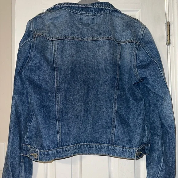 Blue Denim Jacket Women’s XL Med Wash Blue Age - Picture 3 of 3